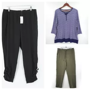 Chicos Bundle Size 2 Large Tunic Top Utility Pants Modal Comfort Resort Set of 3 - Picture 1 of 23