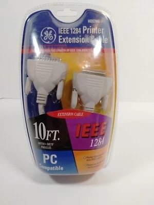 IEEE 1284 Printer Cable GE HO97583 MaxSpeed 10ft. Extension Connectors M to F - Image 1 of 2
