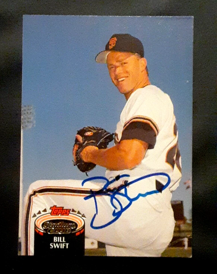 BILL SWIFT SAN FRANCISCO GIANTS PITCHER SIGNED AUTOGRAPHED BASEBALL CARD Foto 1 de 1