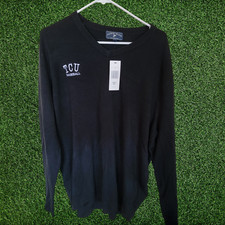 TCU College Baseball Horned Frogs XXL 2XL Sweater Acrylic Black NWT