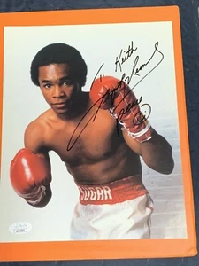 Sugar Ray Leonard signed Boxing photo JSA COA autograph 8x10 boxing HOF 80s Sig - Picture 1 of 2