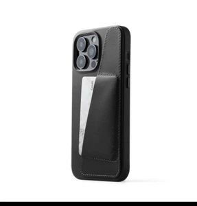 iPhone 14 Pro Or 14 + Real full leather Wallet case-Black - Picture 1 of 3