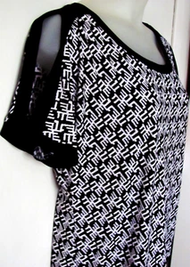 Top donna REITMAN geometrico Dolman manica a spacco orlo a fascia nuovo senza etichette/nuovo XL - Foto 1 di 2