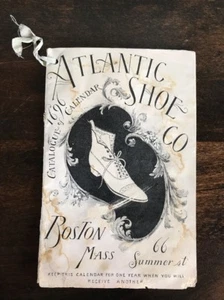 Antique Atlantic Shoe Co Catalog 1896 Calendar Boston Womens Men Children Rubber - Picture 1 of 12