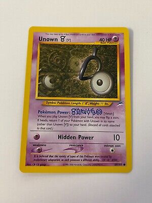Unown 89/105 Pokemon Neo Destiny Common Non Holo NM/MINT 2002 box-S2