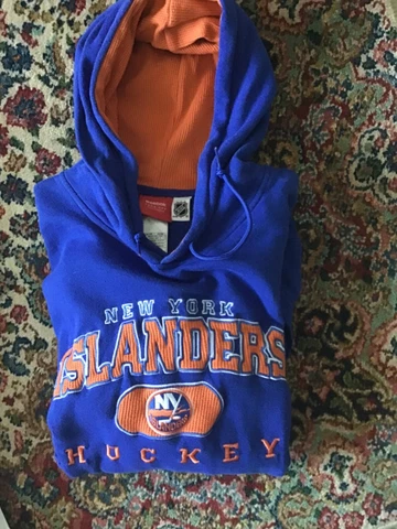 New York Islanders Hockey Reebok Face Off NHL Collection Men’s Hoodie Size XL Cover