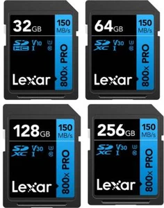 Lexar SD 800X UHS-I SD Memoery Card 32GB 64GB 128GB 256GB - Picture 1 of 8