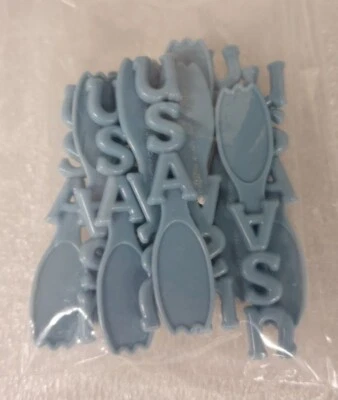 Panadería Artesanía EE. UU. Spork Cupcake Topper / Rojo Blanco Azul / 12 ct Foto 1 de 2