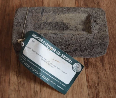 Muestra de ladrillo antiguo vintage PROCTOR Y LAVANDA Solihull historia local ¡RARO!! Foto 1 de 4