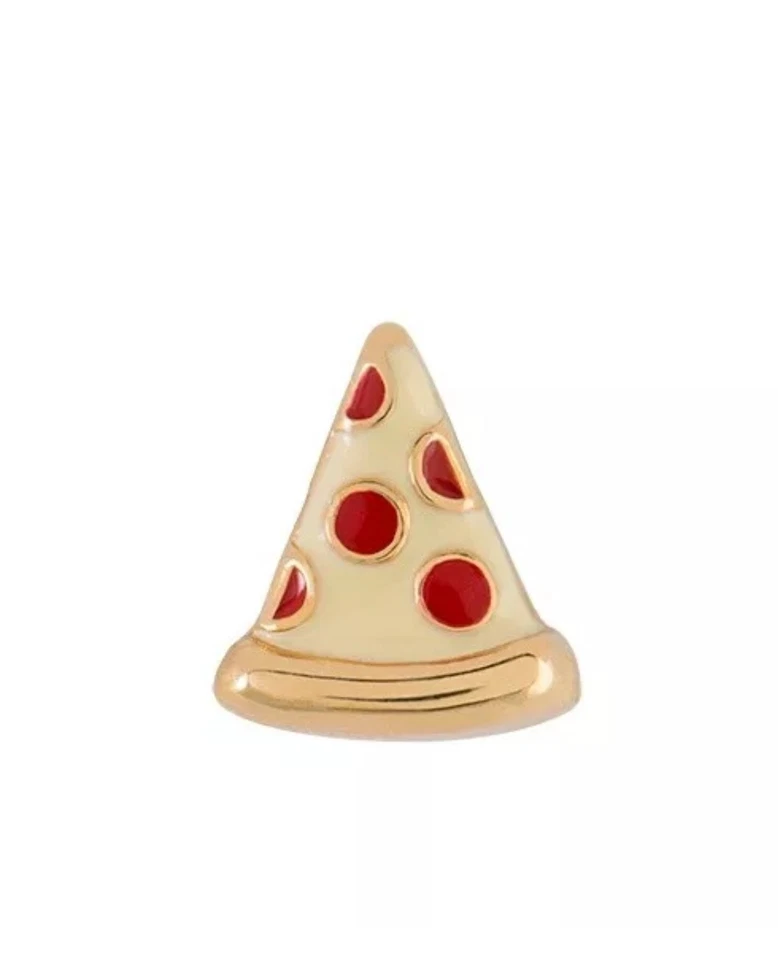 Origami Owl SLICE OF PEPPERONI PIZZA Floating Enamel Charm NEW - Image 1 of 1