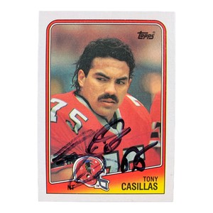 1988 Topps #391 Tony Casillas Signed Autograph Atlanta Flacons Auto Rookie RC