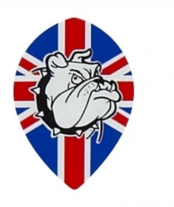 5 SETS OF UNION JACK AND BRITISH BULLDOG PEAR DART FLIGHTS - Picture 1 of 1