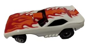 Coche Aurora AFX HO Slotless TCR Screechers Flaming Cuda Blanco Rojo y Naranja Nuevo de Lote Antiguo - Imagen 1 de 2