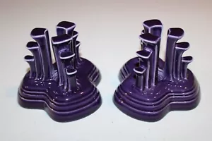 Vintage Fiesta treppiede viola scuro portacandele Fiestaware - come nuovo!!! - Foto 1 di 6