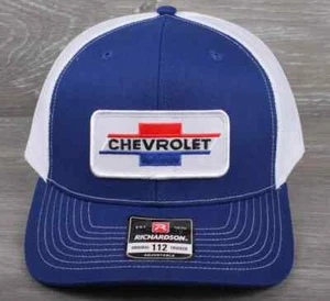 Vintage Chevrolet Patch on a Richardson 112 Trucker Snapback Hat - Picture 1 of 5