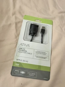 Ativa USB 2.0 To Serial Adapter Cable 1 Ft - Picture 1 of 1