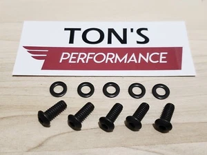10pcs BLACK button Stainless Allen Bolt Kit 99-2017 Harley Derby Cover + washers - Picture 1 of 2