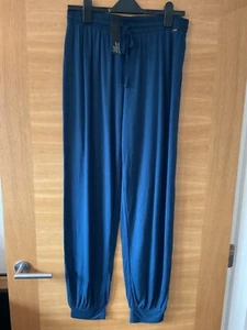 BNWT M&S ROSIE @ AUTOGRAPH Navy Pure Modal Loungewear Jogger Trousers UK14 - Picture 1 of 5