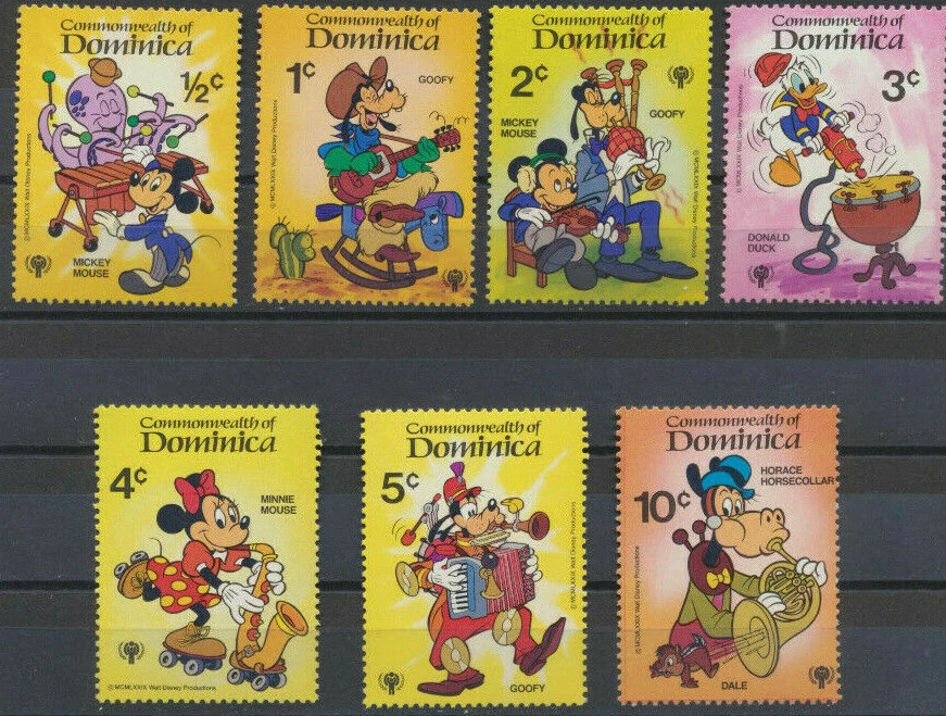 Disney Dominica # 644-650 MÚSICA Stampman $1.97 Mini Liquidación Como Nuevo Nunca Montado Foto 1 de 1