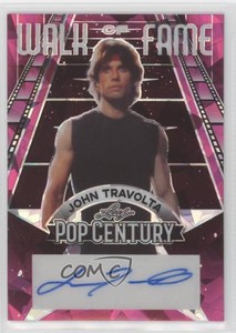 2023 Leaf Metal Pop Century Walk of Fame Pink Crystal 2/6 John Travolta Auto 9iv