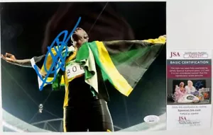 Usain Bolt Signed 2016 Summer Olympics Rio 8x10 Photo F Autograph JSA COA - Picture 1 of 1