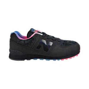 New Balance 574 Zapatos Grandes Niños Negro-Azul-Rosa-GC57WKB - Imagen 1 de 2