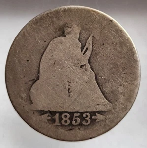1853 P Seated Liberty Quarter with arrows - Philadelphia Mint - Picture 1 of 3