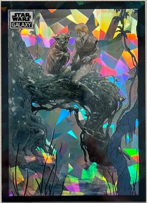 2022 Star Wars Chrome Galaxy, (39) Yoda & Luke Atomic Refractor Card #10/150 - Image 1 of 2