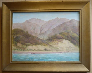 HAIG ARKLIN PLEIN AIR IMPRESSIONIST MALIBU COASTAL COAST LANDSCAPE CA CALIFORNIA - Picture 1 of 12