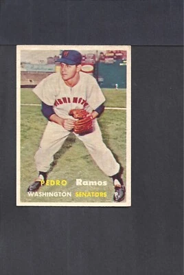 1957 TOPPS #326 PEDRO RAMOS-1--BV $20--SENATORS--NO CREASES--EX/MT - Image 1 of 2