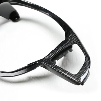 Tampa de substituição de acabamento de volante de fibra de carbono real para Benz W205 W213 W218 AMG - Imagem 1 de 4