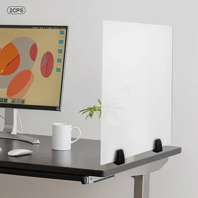 Dual mattiertes Plexiglas 24 x 18 Zoll zum Aufklemmen Schreibtisch Sichtschutz 2er Pack - Bild 1 von 4