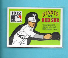1971 Fleer LAUGHLIN WORLD SERIES 1912 Red Sox v. Giants #10 BLACK BACK EX+