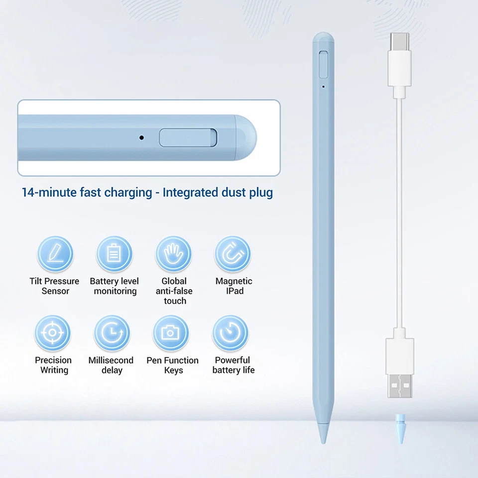 Stylus Pencil Pen For Apple iPad 10/9/8/7th Gen/Air 5/4/3/Mini 6/5/Pro 11&12.9" - Image 1 of 4