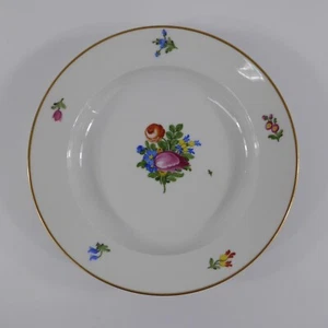 Plato de sopa de porcelana Nymphenburg motivo floral 3 - Imagen 1 de 6