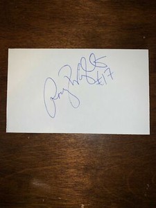 RODNEY WRIGHT - FOOTBALL - AUTOGRAPH SIGNED - INDEX CARD -AUTHENTIC -C2169