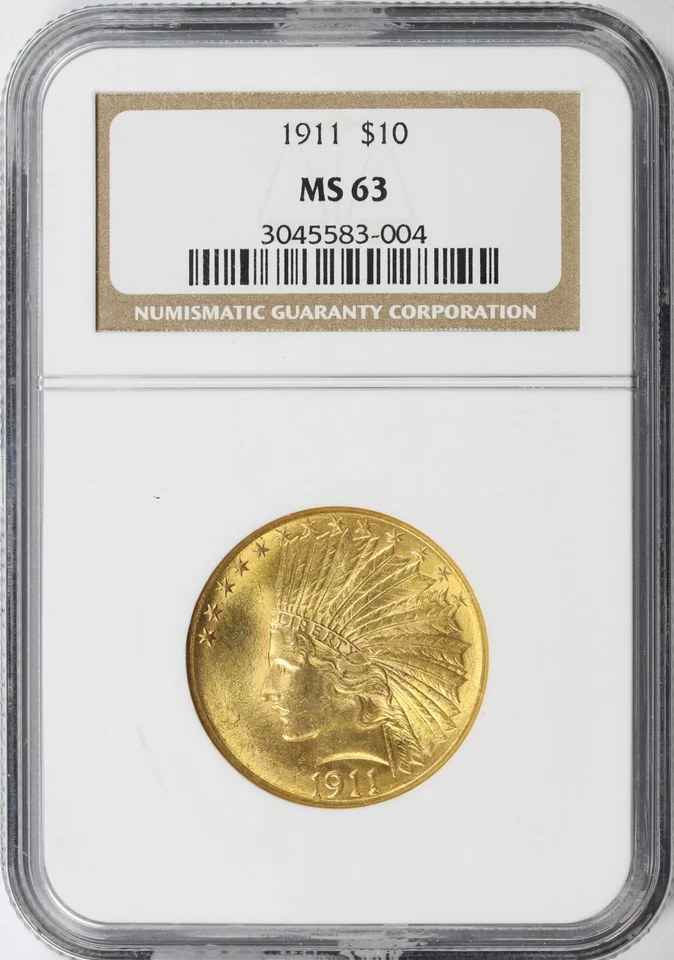 1911 $10 Indian Gold Eagle NGC MS63 - Image 1 of 4