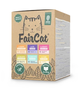 Green Petfood FairCat Multipack (8x 6x85 g) | getreidefrei | 6 versch. Sorten - Bild 1 von 2