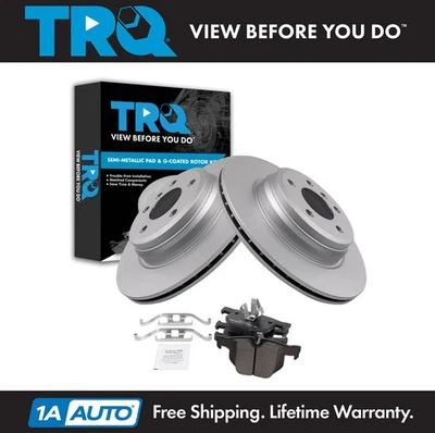 Kit de pastillas de freno y rotor TRQ semimetálico para BMW 335i 2013 335i xDrive 2012-2013 Foto 1 de 4