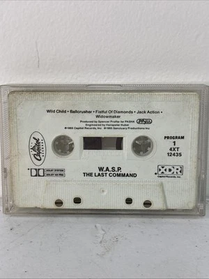 W.A.S.P.  The Last Command CASSETTE TAPE 1st US issue CRC wasp motley crue ratt - Image 1 of 2