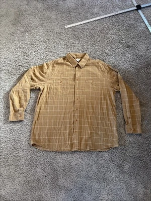 J Peterman Shirt Mens Extra Large Biege Plaid Colorful Portugal Cotton XL - Image 1 of 4