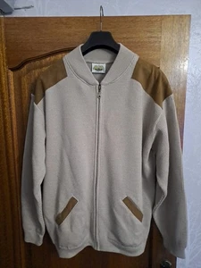 Cárdigan de gamuza de lana merino Aklanda Australia para hombre talla XL perfecto estado - Imagen 1 de 15