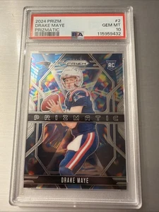 2024 Panini Prizm Prizmatic Drake Maye #2 (RC) PSA 10 Patriots - Bild 1 von 2