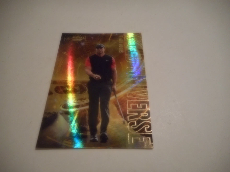 Tiger Woods 2023 Skybox Metal Universe Champions Gold Universe #GU-14 Golf - Image 1 of 1