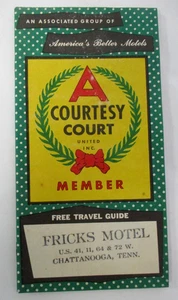 Courtesy Court Motel Travel Guide Booklet America's Best Fall Winter 1954 - Picture 1 of 5