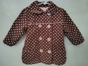 Penelope Mack Kleinkind Mädchen Cord Erbsenmantel 3T isoliert rosa gepunktet - Bild 1 von 7