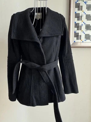 REISS giacca giaccone nero XS lana e cachemire - Imagen 1 de 4