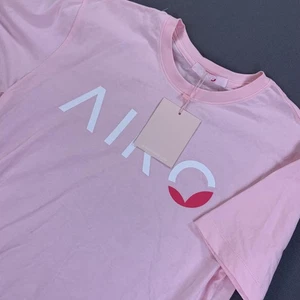 AIRO camicia donna piccola rosa logo grafica maglietta manica corta girocollo cotone - Foto 1 di 14
