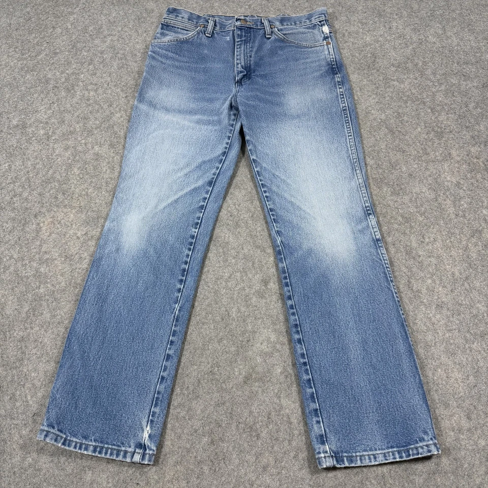 Pantalones de mezclilla Wrangler Vintage 936 vaqueros occidentales para hombre 33x32 (W33xL30 real) azul Foto 1 de 4
