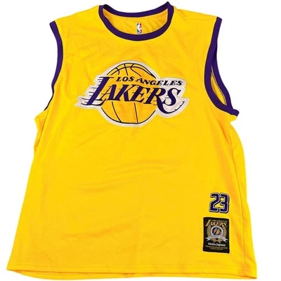 NBA Los Angeles Lakers LeBron James #23 Jersey Tank Top Yellow XL Sleeveless - Image 1 of 4